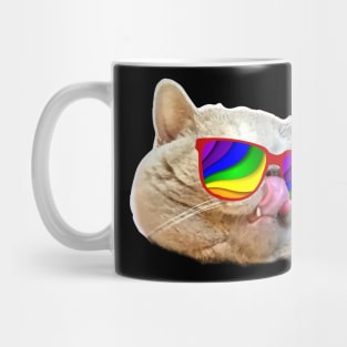 Crazy Sunglasses Cat Mug